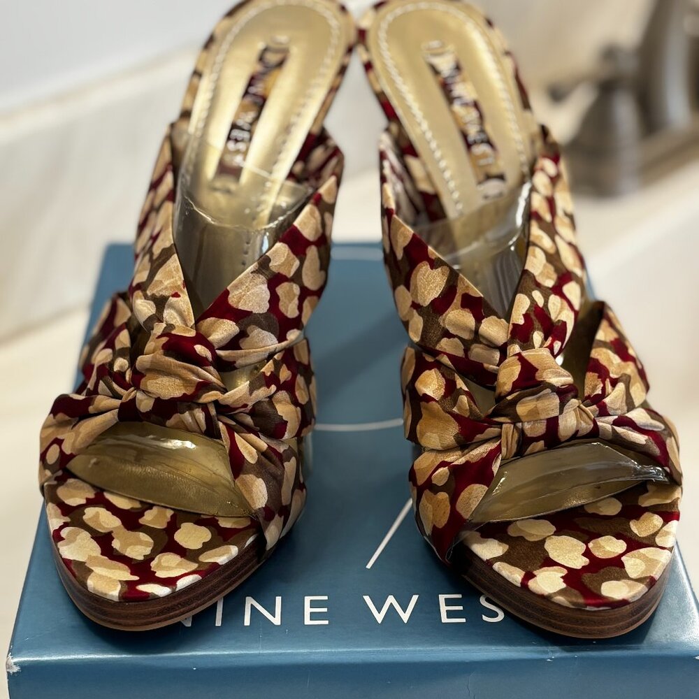 Nine West Satin Slide-on Heels